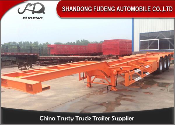 3 Axle used container semi trailer , 40ft skeletal trailer chassis semi trailer