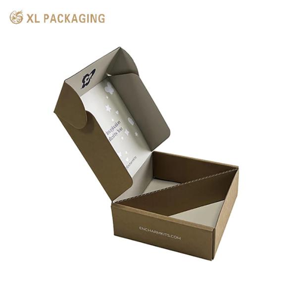 Recyclable Logo Brown Kraft Corrugated Shipping Boxes Shoes Cloth Dress Hair Extensions Paper Box Packaging Mailer Box