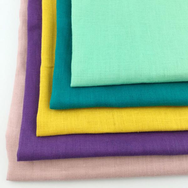 Wrinkle Free Dyed 60*60 Plain Woven Linen Fabric 105gsm Linen Shirt Cloth
