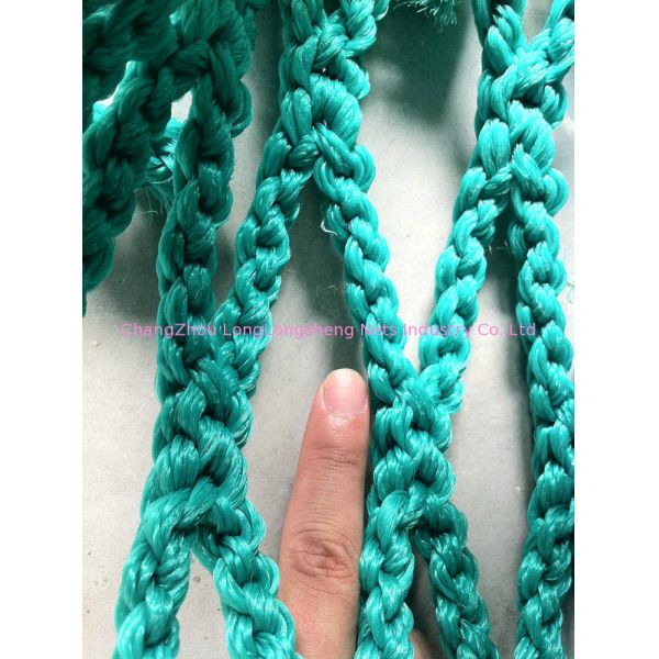Green Sea Rope Commercial HDPE Fishing Nets , Knotless Fishing Gill Nets