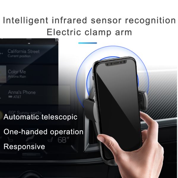 Mobile Phone Qi 1.67A 15W QC3.0 Car Mount Charger Holder