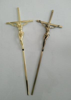 56.7*15.8cm Copper Crucifix , Casket Cross Catholic Decoration Zamak Material
