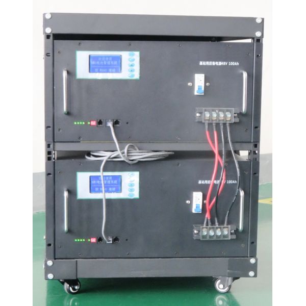 Telecom Backup charging lifepo4 batteries 5U 48V 100Ah Capacity LCD Display