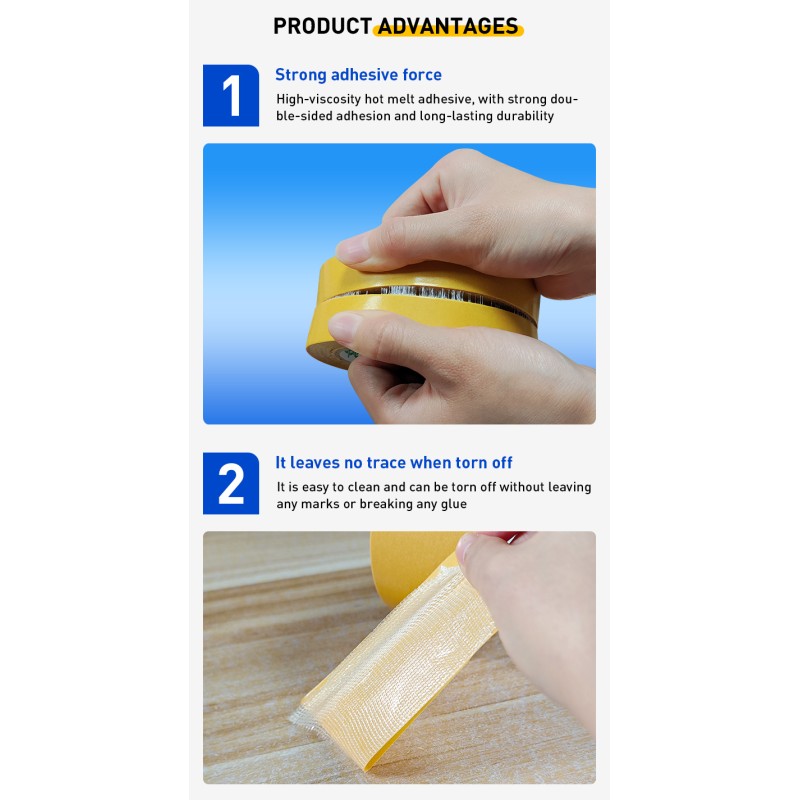 Moisture Resistant Double Sided Carpet Tape Strong Hold Clean Removal For Weddings