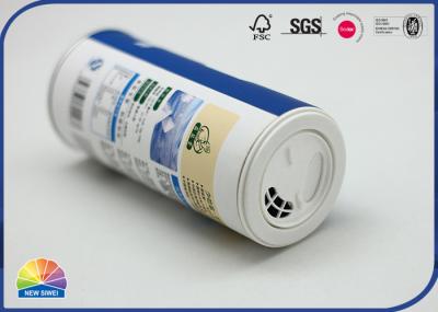 Cilindro do cartão que empacota o tubo de papel composto com cor feita sob encomenda do tampão plástico