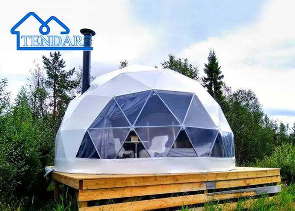 Quadro de alumínio Glamping Geodésica Cúpula Tenda Para viagens ao ar livre Teado Top Tenda Glamping