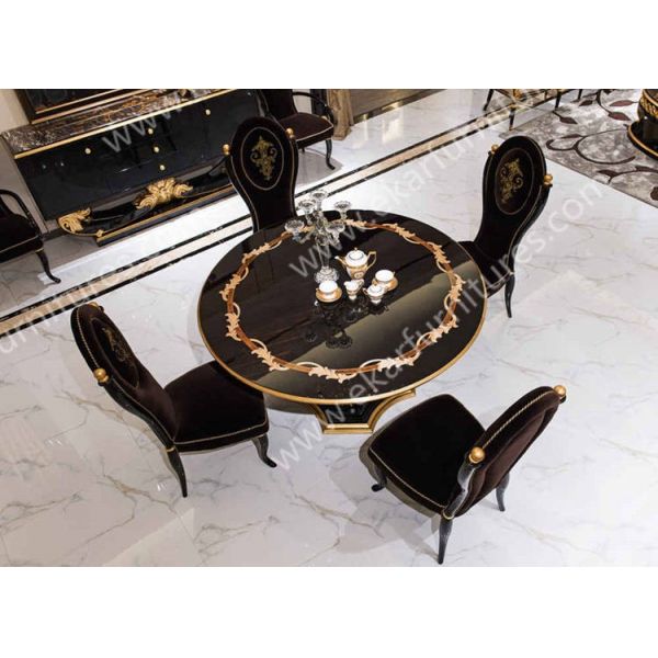 Alibaba wholesale Chinese Antique Luxury Round Wooden Dining Table TN-005