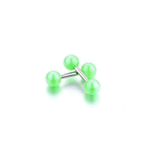 Candy Color Stud Earrings Double Ball Sided Earrings for Women Ear Jewelry