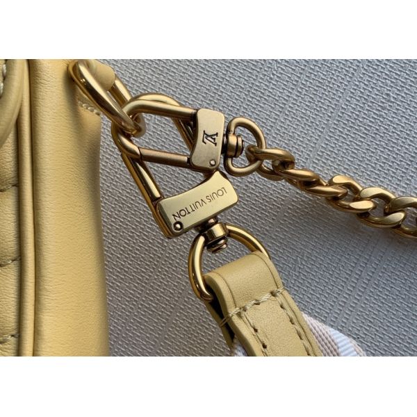 19cm Womens Yellow Leather Multi Pochette Crossbody Bag With Coin Purse