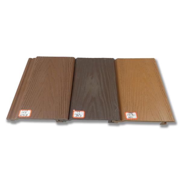 Exterior wall cladding panels wpc wall panel for outdoor UV resistant board 148mm x 21mm teak coffee brown color