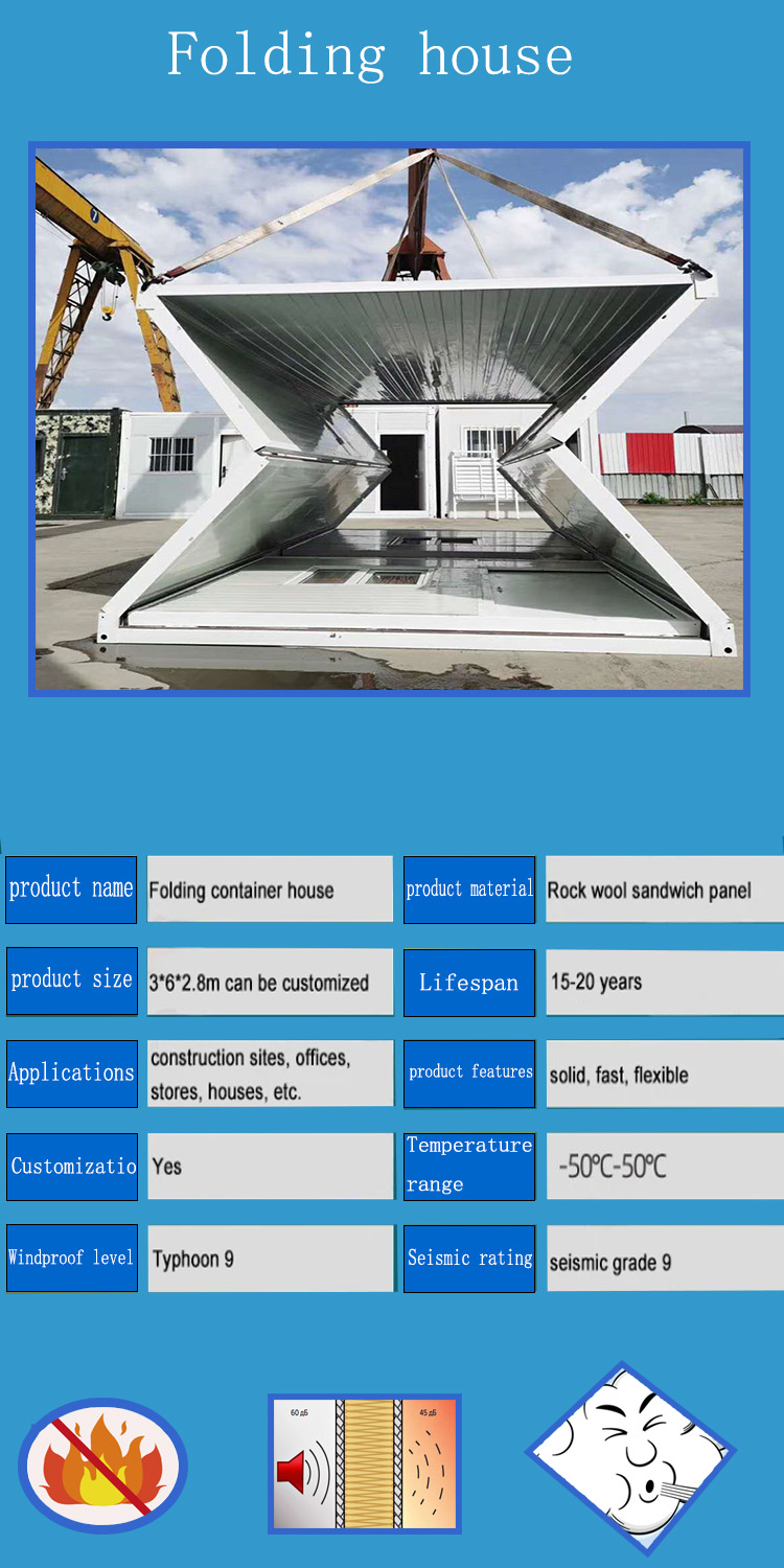 Contenedor de casas plegables de núcleo de madera dura para la gestión sostenible de oficinas
