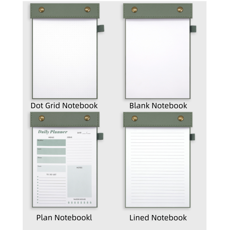 Custom Leather Notebook Daily Planner Refillable Tear Off Pages Printing Journal