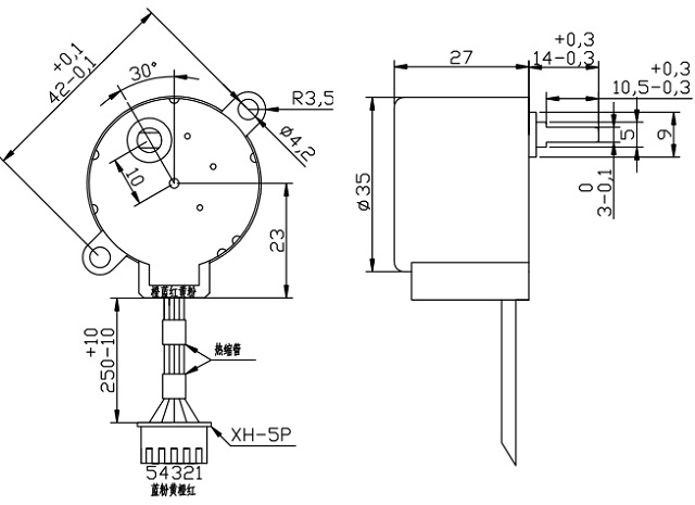 Ексцентрика вращающего момента Stepper мотора 35BYJ412 12V мотор 24V высокого Stepper