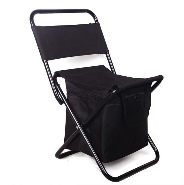 Folding Stool Backpack Insulated Cooler Bag, Collapsible Camping Hunting Fishing Multifunction Chair Front Pocket