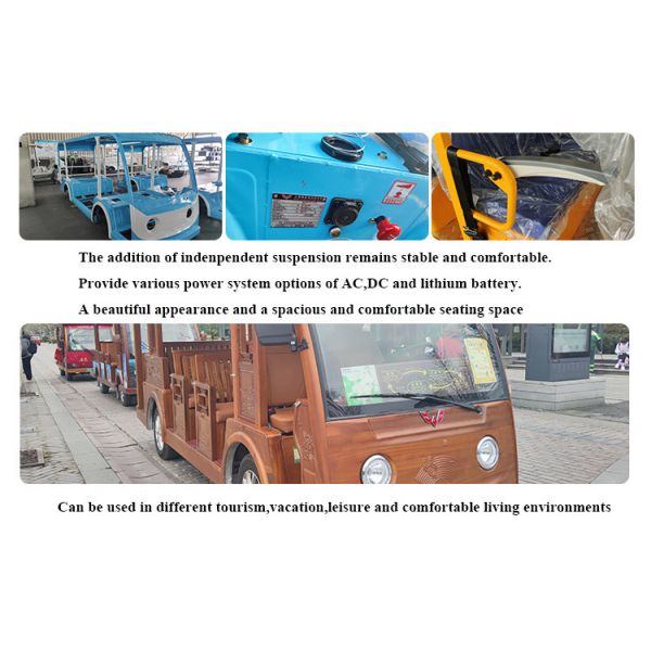 Instock 11 Seater Electric Tour Car with 5000*1530*1900 Size and 14 Seating Capacity