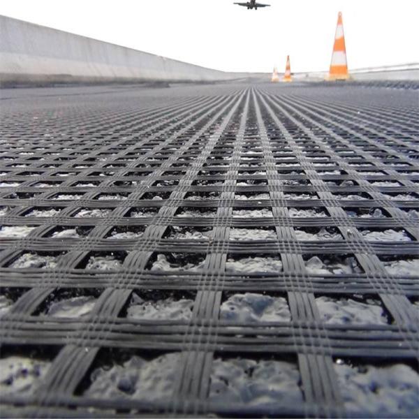 Road Soil Stabilizer Uniaxial Geogrid 5m Width 50KN/M Tensile Strength Durable Material