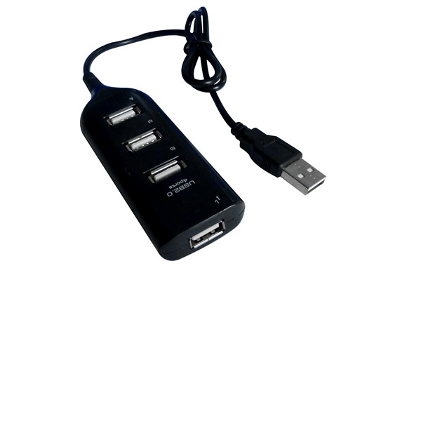 Stable Transmission USB Hub Splitter , 1 In 4 Out Thin Slim USB 2.0 Hub