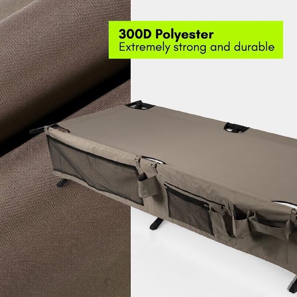 Folding Camping Cot, Portable Foldable Military Cot, Canvas Sleeping Bed, Outdoor Comfortable Lightweight Camp Bed