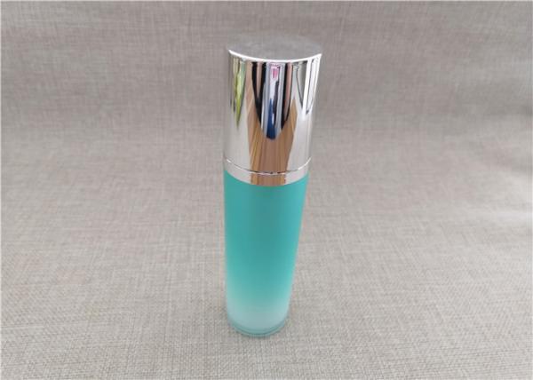 Round Acrylic Lotion Bottle Light Green Color Anti Bacterial 40 * 185MM
