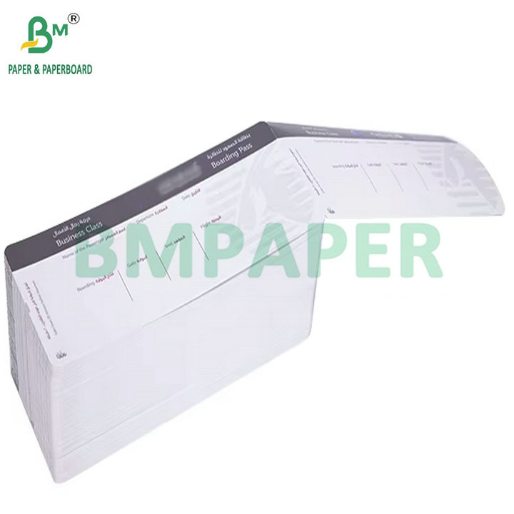 175g 18.8cm x 8.3cm Thermal Blank Boarding Pass Customized Cheap Flights Tickets  175 грамм 18,8 см x 8,3 см Тепловой пустой посадочный билет
