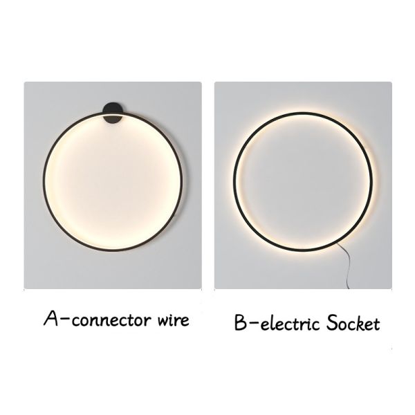 Modern Simple LED Ring Wall Lamp For Bedroom Headboard Living Room Background