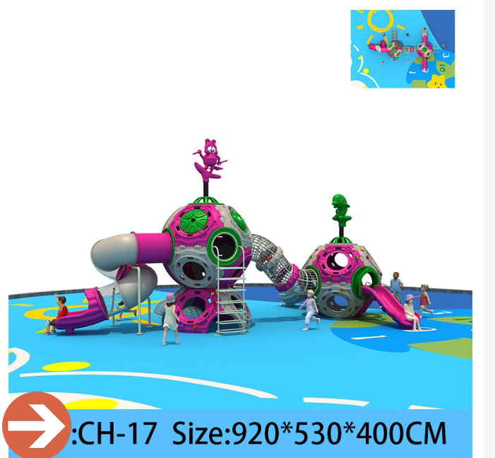 Space Capsule Theme Playground Equipment Custom web Climbers Swings  Plastic Slides for Parks  Kindergartens Safe & Child-Friendly​