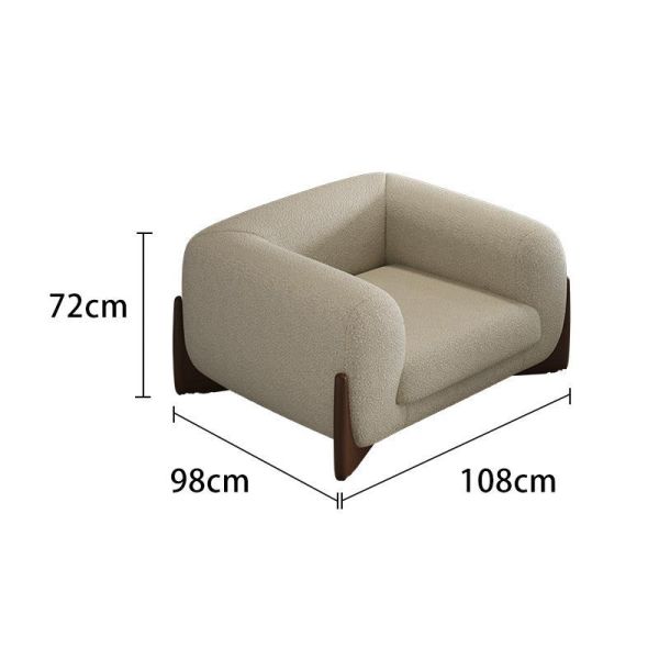 Factory direct sales of the latest design sofa set small household cloth art log living room sofa