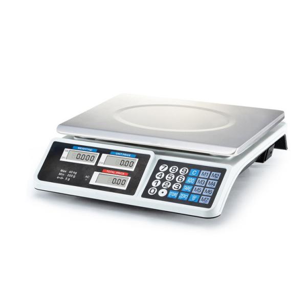 Balance commercial en acier inoxydable Rectangle Veidt ACS-809 30kg pour une mesure précise du poids dans les restaurants, les tiroirs-caisses et l'alimentation.