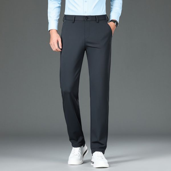 Ice Silk Comfort Straight Fit Dress Pants Trousers for Men SOURCE Category Spot Goods