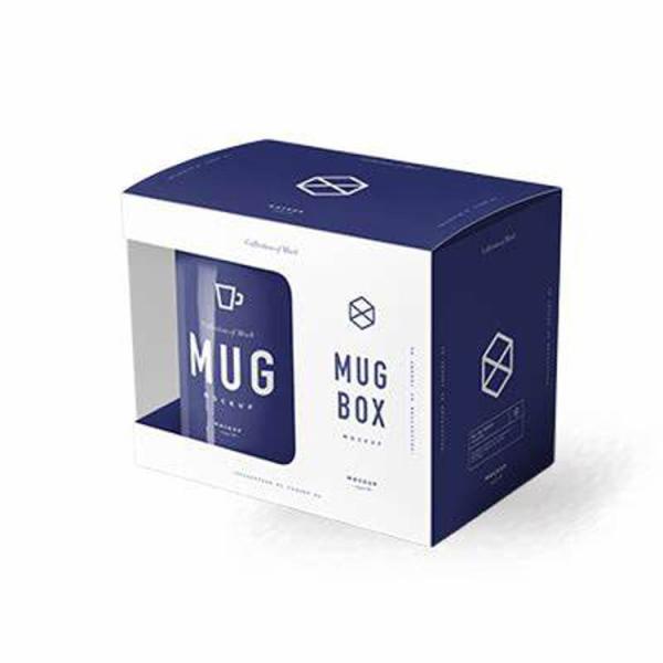 custom rigid lid and base cup box luxury mug packging gift box  coffee cup paper box