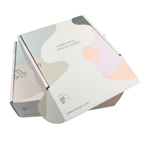 Shipping Corrugated Cardboard Gift Boxes Folding 4C Printed  300gsm C1S