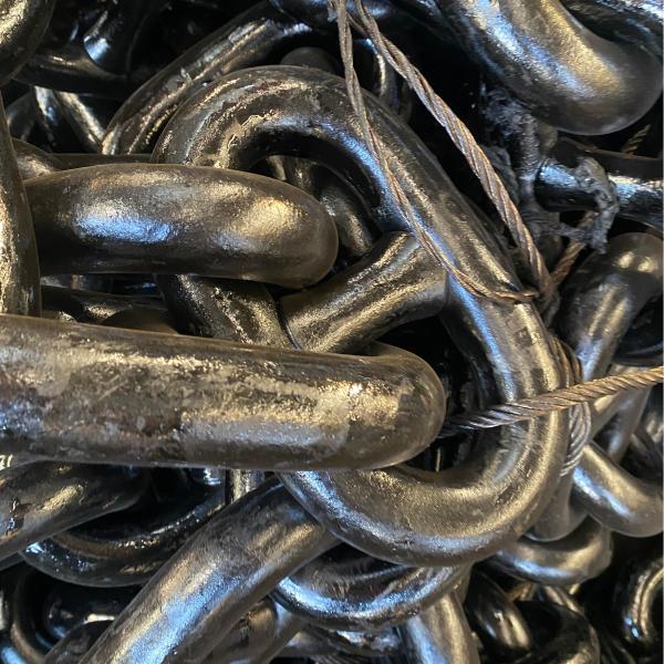 137mm U3 Spray Paint High Strength Alloy Steel Stud Link Ship Anchor Chain