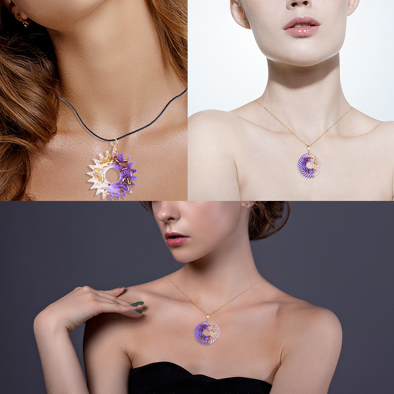 Crystal Dropper Resin DIY Gear Pendant Silicone Mold Punk Style Earrings Necklace Pendant Wholesale