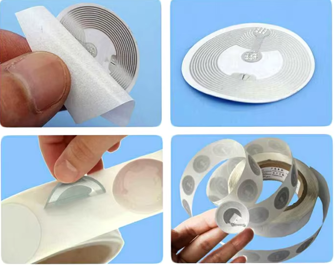 RFID Anti-Metal NFC Chip Label Sticker Roll Programmable Wholesale 14443 Passive