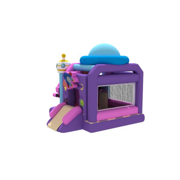 Надувный дом с слайдом инопланетный астронавт лунный надувный комбо