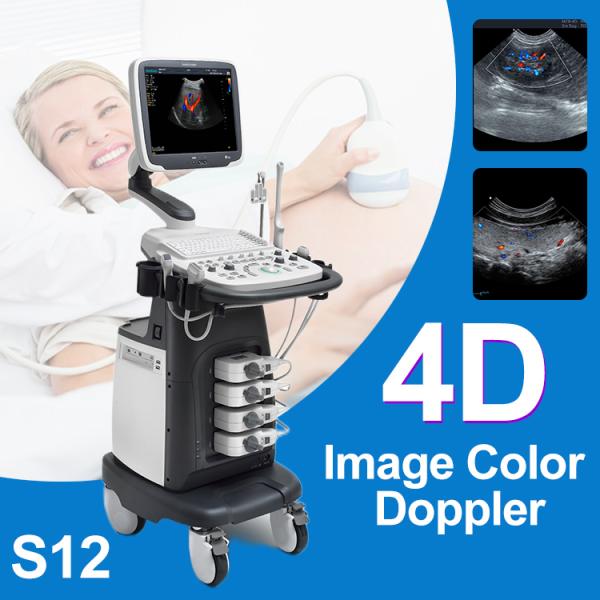 Sonoscape S12 Trolley Color Doppler System Digital Color Doppler Ultrasound System Pregnancy Scanner