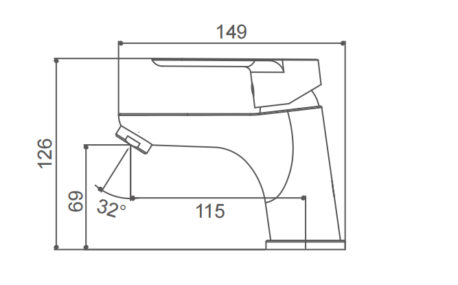 Brass Bathroom Tap Hot And Cold Adjustable With Hose Ceramic Valve