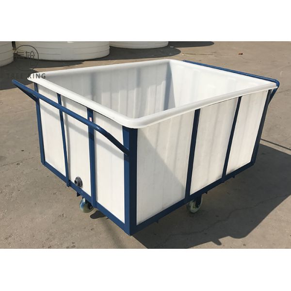 Тележка коробки К700Кг Ротомолдинг поли, плоская, который встали на сторону оптовая сверхмощная тележка прачечной на колесах