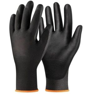 Elastic Lightweight Safety Work Gloves with Polyurethane Coating for Enhanced