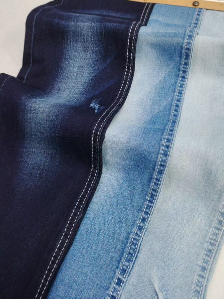 Weak Spandex Siro Yarn Cross Slub 8oz Denim Fabric 12+12*21/40 Construction For Jeans Or Denim Coat