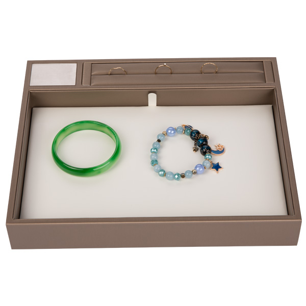 Изготовленная на заказ форма Лигхтвайт Ретангулар коробки дисплея ювелирных изделий шкентелей Пу легкая для использования