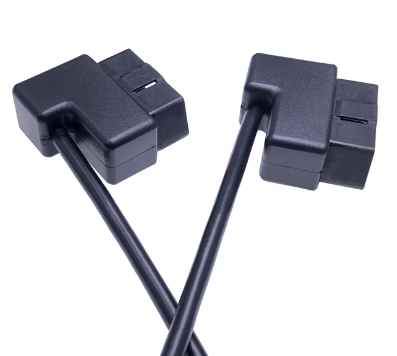 120g OBD-II OBD2 Right Angle 16 Pin Auto Car Male to Female Extension Cable Diagnostic Extender Cord Adapter