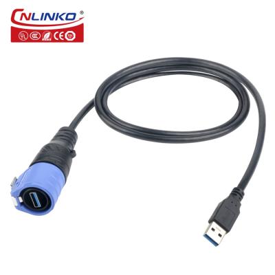 CNLINKO LP20 USB 3.0 ip68 Waterproof Industrial Plastic Dual Wire Connectors