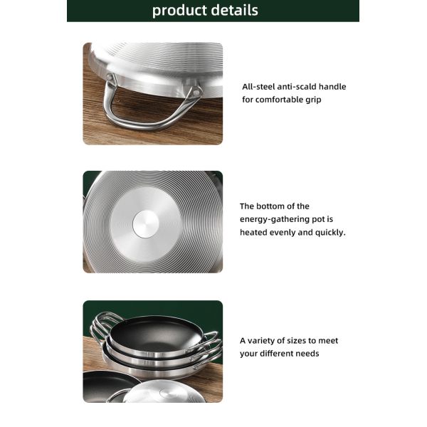 Сгущенный алюминий лотка вка кухни не вставляет покрытое двойное ухо со стальными ручками