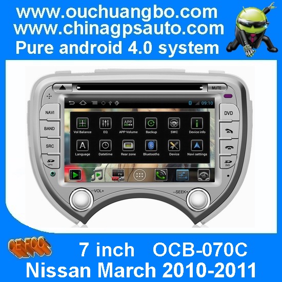 Ouchuangbo Car DVD S150 System Android 4.0 for Nissan March 2010-2011 Auto Multimedia 3G Wifi BT GPS SWC OCB-070C