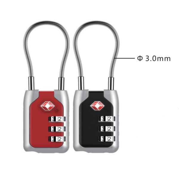 Rarlux TSA Padlock Anti-Theft Durable High Safety Zinc Alloy Luggage Suitcase Key & Password Combination Padlock