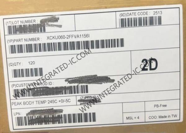 IC intégré XCKU060-2FFVA1156I a enfoncé le bâti de surface de la puce 1156FCBGA de FPGA
