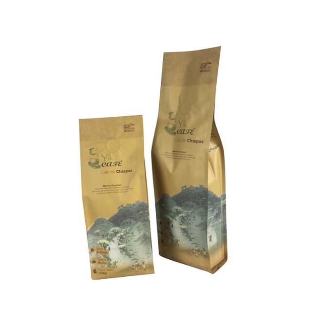 напечатанные 250g 500g 1000g стоят вверх Gusseted сумки с одной связью олова клапана пути