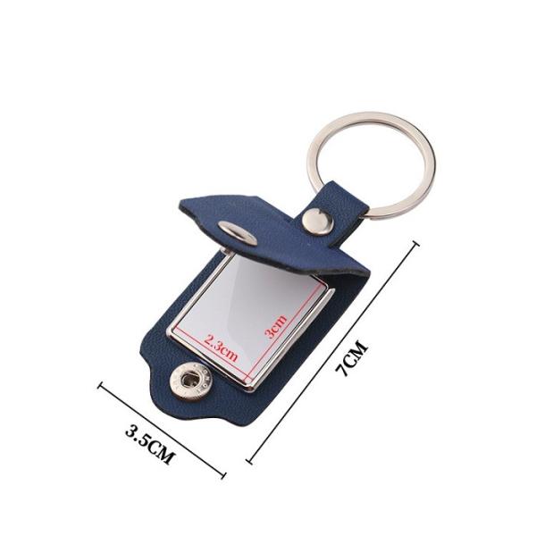 Photocadre en cuir sublimé en blanc sur mesure porte-clés multi-fonctionnel bricolage porte-clés en cuir photo ornements suspendus