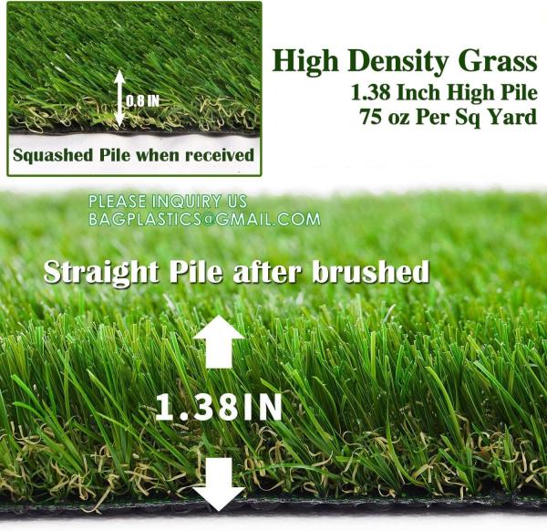 Garden Landscape Decor Plastic Carpet Mat Lawn Artificial Turf Synthetic Grass, Gym Patio Balcony Playground Backyard